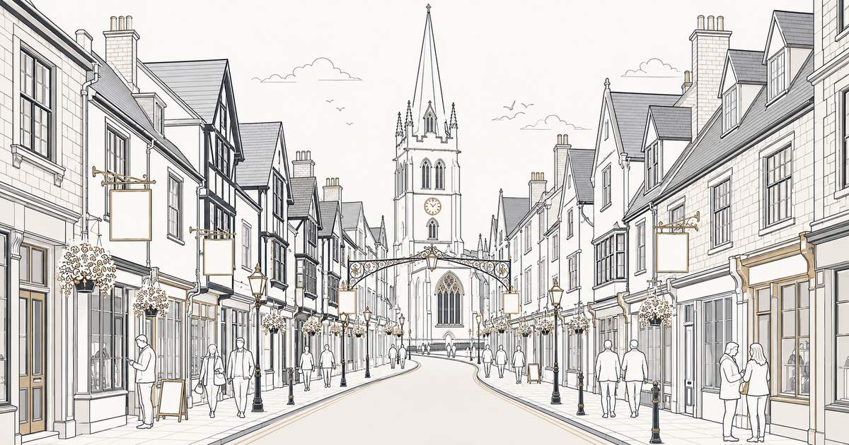 A traditional British high street — contractor mortgage advice in Basingstoke
